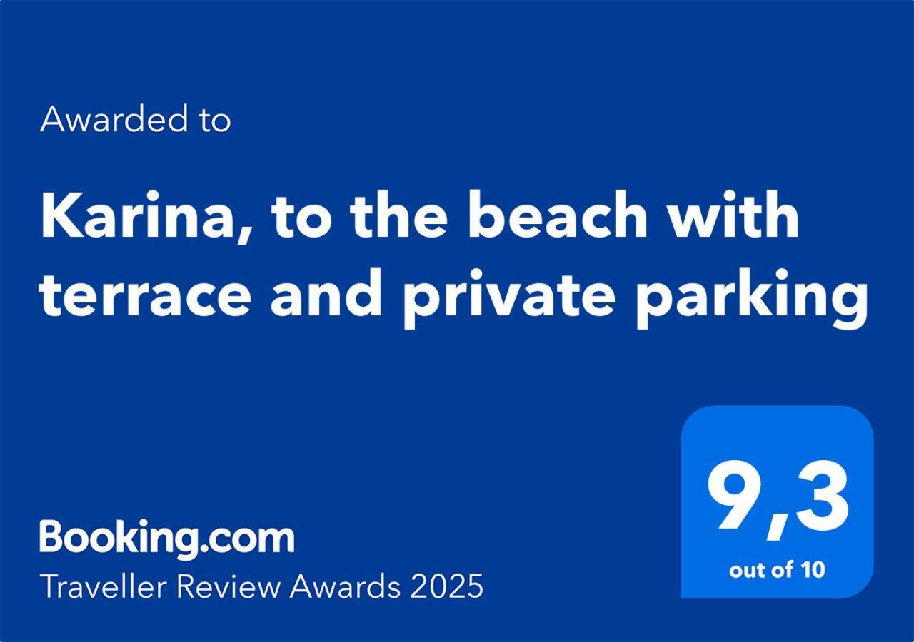 Karina, To The Beach With Terrace And Private Parking Savone Extérieur photo